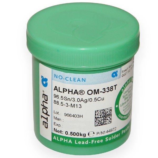 Alpha OM338-PT SAC305 500gr Kurşunsuz Krem Lehim
