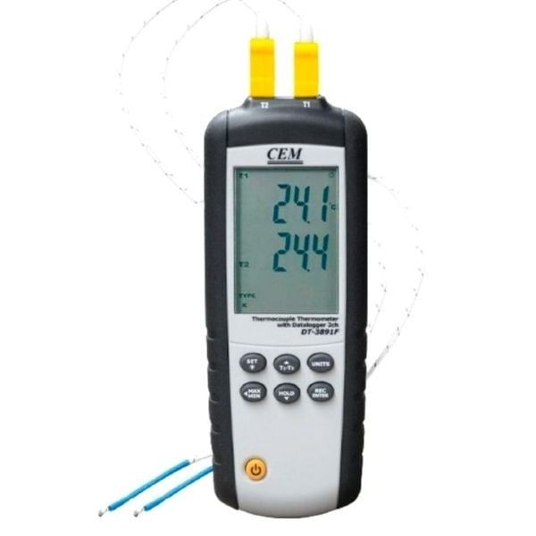 Cem DT-3891F 2 Kanallı Sıcaklık Kayıt Cihazı Datalogger