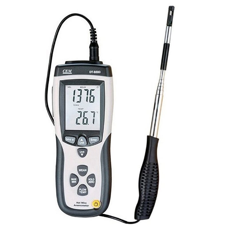 Cem DT8880 Hava Hızı ve Sıcaklık Ölçer Anemometre