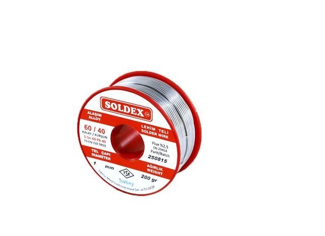 Soldex Sn60 Pb40 1mm 200Gr Lehim Teli
