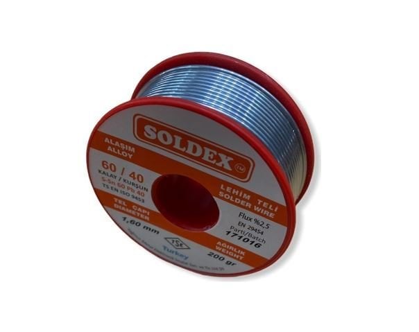 Soldex Sn60 Pb40 1,60mm 200Gr Lehim Teli