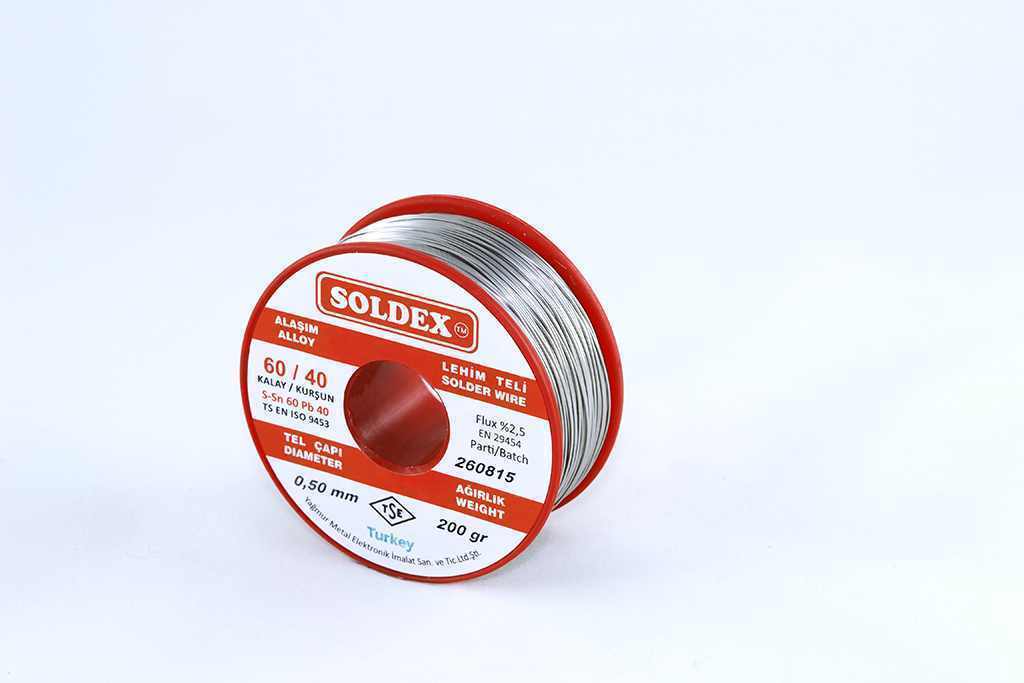 Soldex Sn60 Pb40 0,50mm 200Gr Lehim Teli