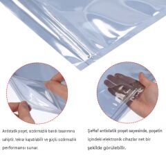 100x100mm Kilitli Antistatik Esd Poşet