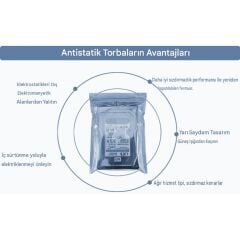 300x400mm Kilitli Antistatik Esd Poşet