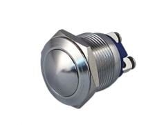 16mm Işıksız Bombeli Kafa Yaylı Metal Buton