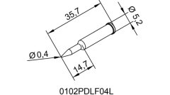 ERSA 102PDLF04L İ-Con Serisi Havya Ucu