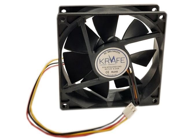 Krafe 92x92x25 12 VDC 3 Kablolu Fan