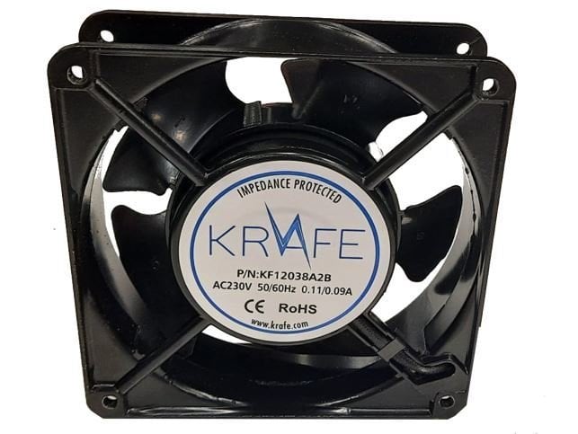 Krafe 120x120x38 220V AC Rulmanlı Fan