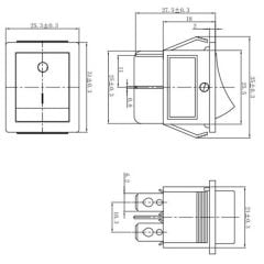 4Pin On-Off Geniş Işıklı Rocker Switch Anahtar