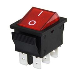6Pin On-Off Geniş Işıklı Rocker Switch Anahtar