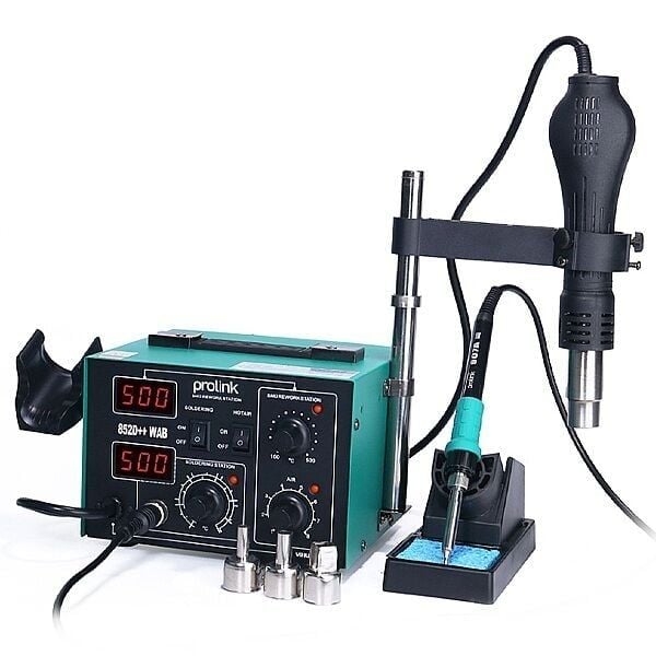 Prolink P-52DW Sıcak Hava Rework İstasyonu ve Lehimleme Havya Seti