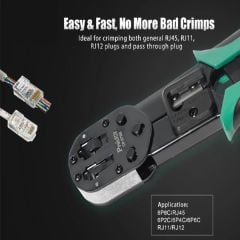 Proskit CP-376N Profesyonel EZ-RJ45 Konnektör Sıkma Pensesi