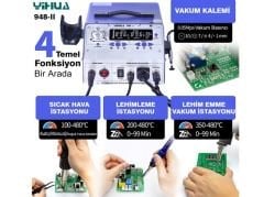 Yihua 948-II 4in1 Sıcak Hava Rework Havya Ve Vakum İstasyonu