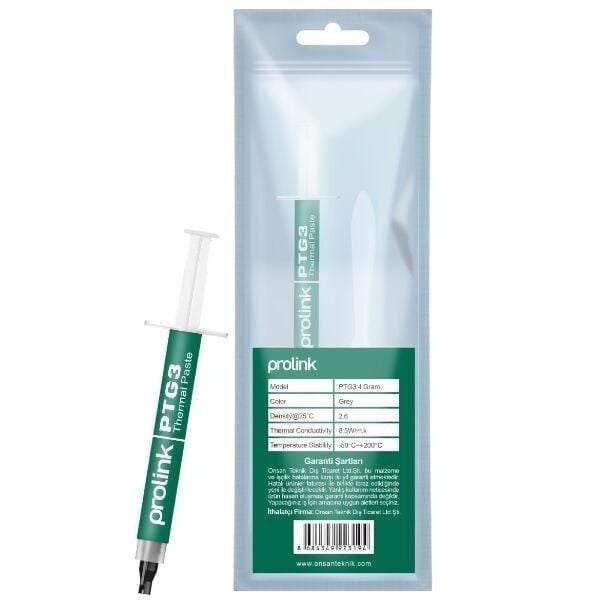 PTG3 8,5W/mk 4Gr Şırınga Termal Macun