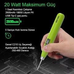 Atetool AE720D 20W Pilli Kablosuz Kalem Havya