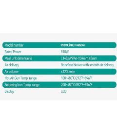 Prolink P-95D+I Sıcak Hava İstasyonu