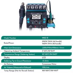 Prolink P-92D-III 2'si 1 arada hassas lehimleme istasyonu