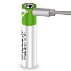 1.5V 400mAh AAA Usb Şarjlı Kalem Pil (2'li Paket)