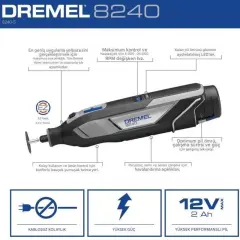 Dremel 8240-3/45 Çok Amaçlı Akülü El Motoru 45 Aksesuarlı
