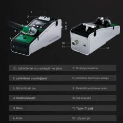 Tbk 211 Mini Taşınabilir Şarjlı C210 Havya İstasyonu