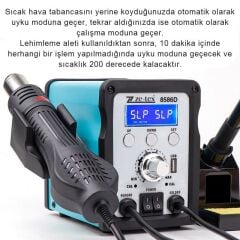 Ze-Tex 8586D Sıcak Hava Üflemeli Havya İstasyonu