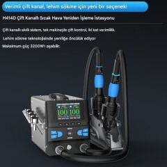 Aixun H414D 1600W Çift Kollu Sıcak Hava İstasyonu