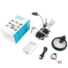 TE-800 Led Büyüteçli  Havya Standı