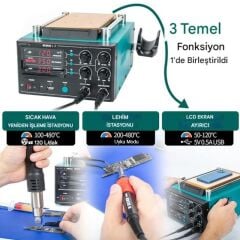 Prolink P-53 AAI 3in1 Sıcak Hava Üflemeli Havya ve Lcd Ekran Ayırıcı