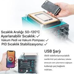 Prolink P-53 AAI 3in1 Sıcak Hava Üflemeli Havya ve Lcd Ekran Ayırıcı