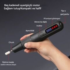 Kaisi EG160 Mini Şarjlı Taşlama Gravür Makinesi