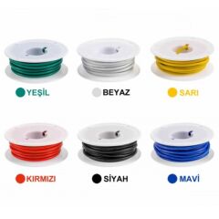 6 Renk 18Awg 30 Metre Montaj Kablosu Seti