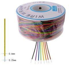 280 Metre 30Awg 8 Renk 0.25mm Kablo