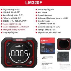 Unit LM320F Yüksek Hassasiyetli Dijital Açı Ölçer