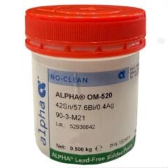 Alpha OM520 Düşük Sıcaklıkta Eriyen Kurşunsuz Krem Lehim
