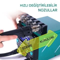 Yihua 992D-III C245+C210 Sıcak Hava ve Havya istasyonu