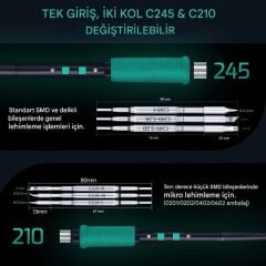 Yihua 992D-III C245+C210 Sıcak Hava ve Havya istasyonu