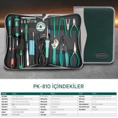 Proskit PK-810B Elektronik Servis Bakım Onarım Alet Seti