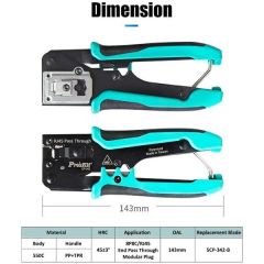 Proskit CP-342 Mini Modüler Konektör Sıkma Pensesi (Yeni Nesil)