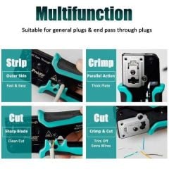 Proskit CP-342 Mini Modüler Konektör Sıkma Pensesi (Yeni Nesil)