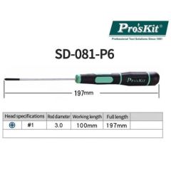 Proskit SD-081-P6 100mm Yıldız Klemens Tornavidası