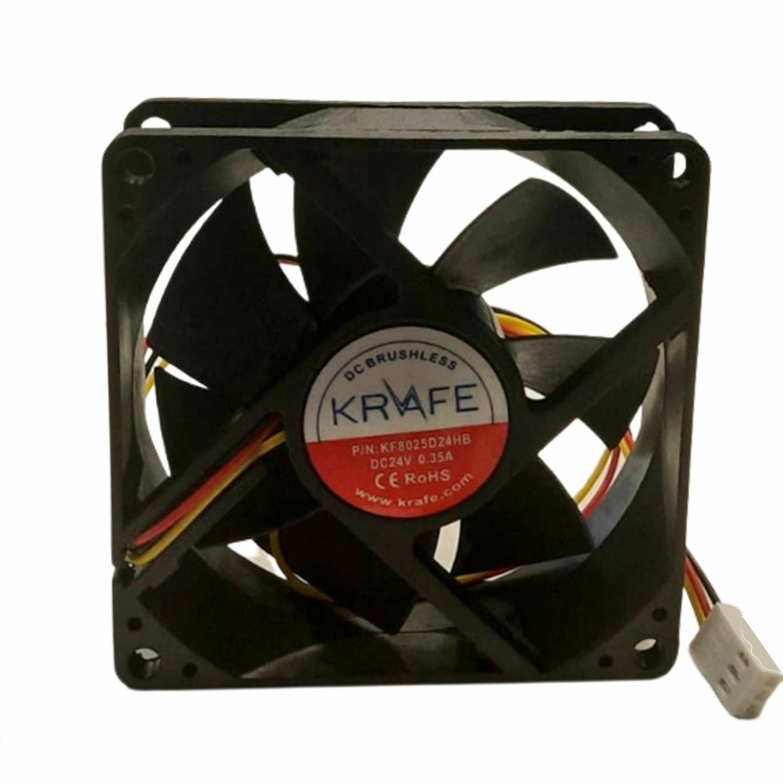 Krafe 80x80x25 24V Dc 3 Kablolu Rulmanlı Fan