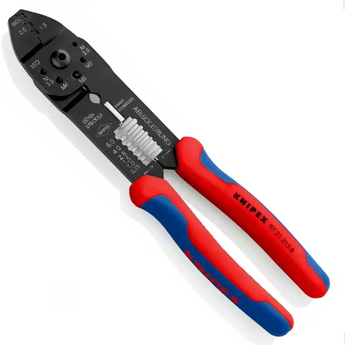 Knipex 97 21 215B Pabuç Sıkma ve Kablo Sıyırma Pensesi