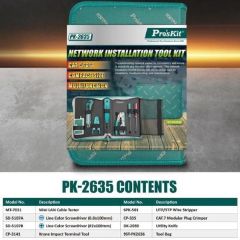 Proskit PK-2635 Network Kurulum ve Test Alet Seti