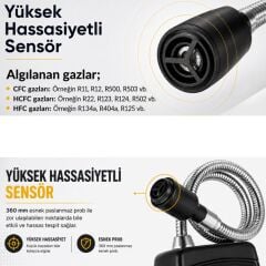 Smart Sensor AS5750L Soğutucu Gaz Kaçak Dedektörü