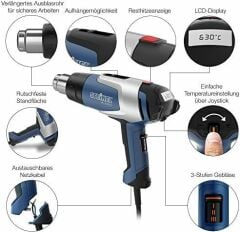 Steinel HL-2020-E 2200w Profesyonel Sıcak Hava Tabancası (Çantalı set )