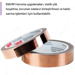 3M Scotch 1181 EMI İletken Bakır Bant 5mmx16,5m