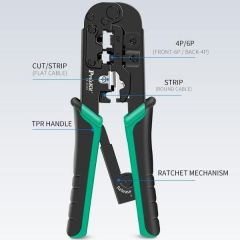 ProsKit CP-376TR 4P/6P/8P Telekom Sıkma Pensesi