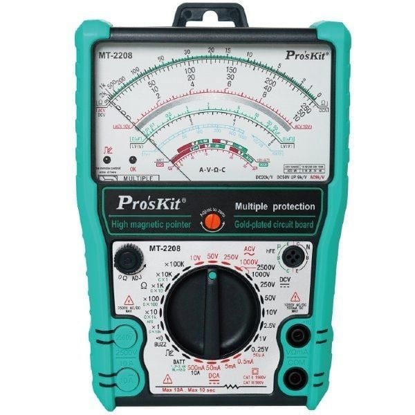 Proskit MT-2208 Korumalı Analog Multimetre Ölçü Aleti