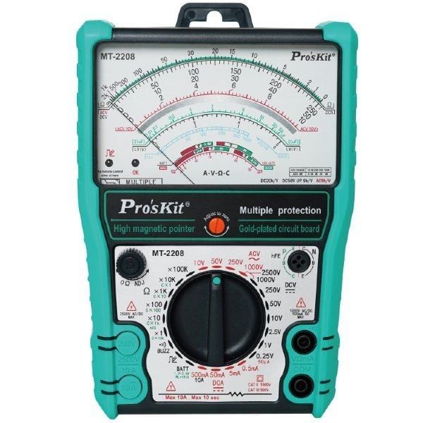 Proskit MT-2208 Korumalı Analog Multimetre Ölçü Aleti