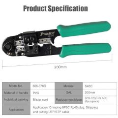 Proskit 808-376C Kablo Soyucu Modüler Sıkma Pensesi